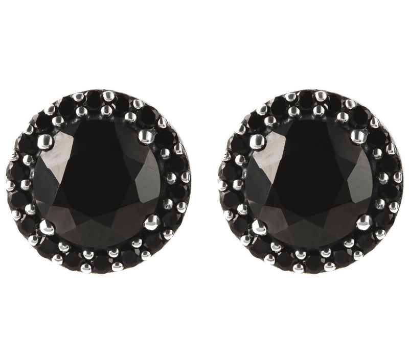 Mistero Sterling Silver Multi-Gemstone Halo Stud Earrings — Main view