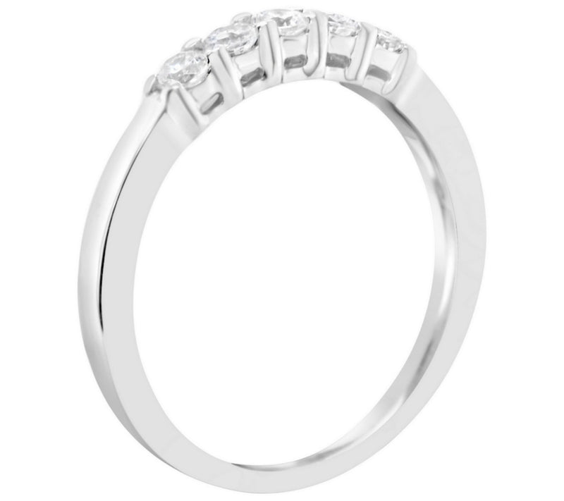 Affinity 1/3 cttw 5-Stone Diamond Band Ring, 14K Gold — View 6