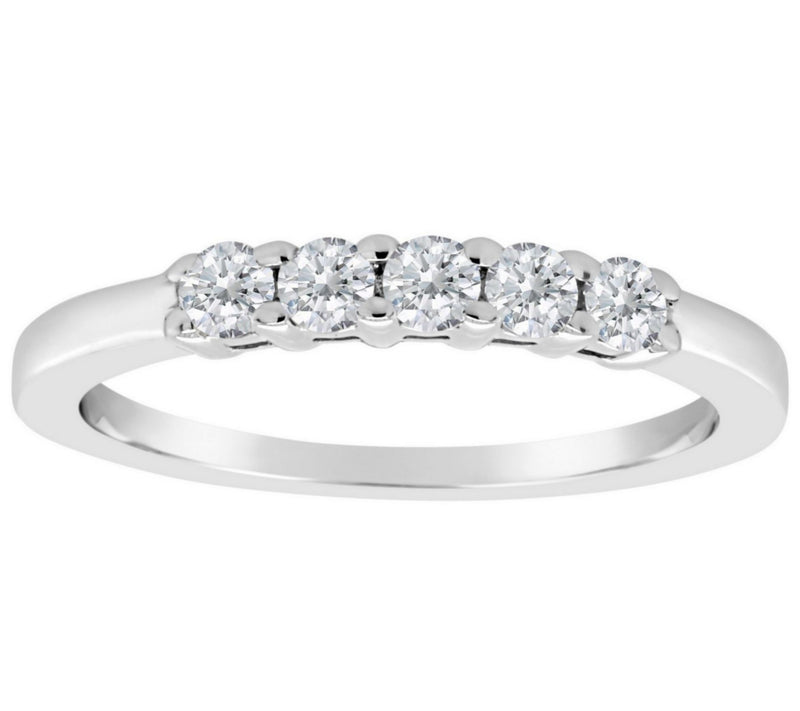 Affinity 1/3 cttw 5-Stone Diamond Band Ring, 14K Gold — Main view