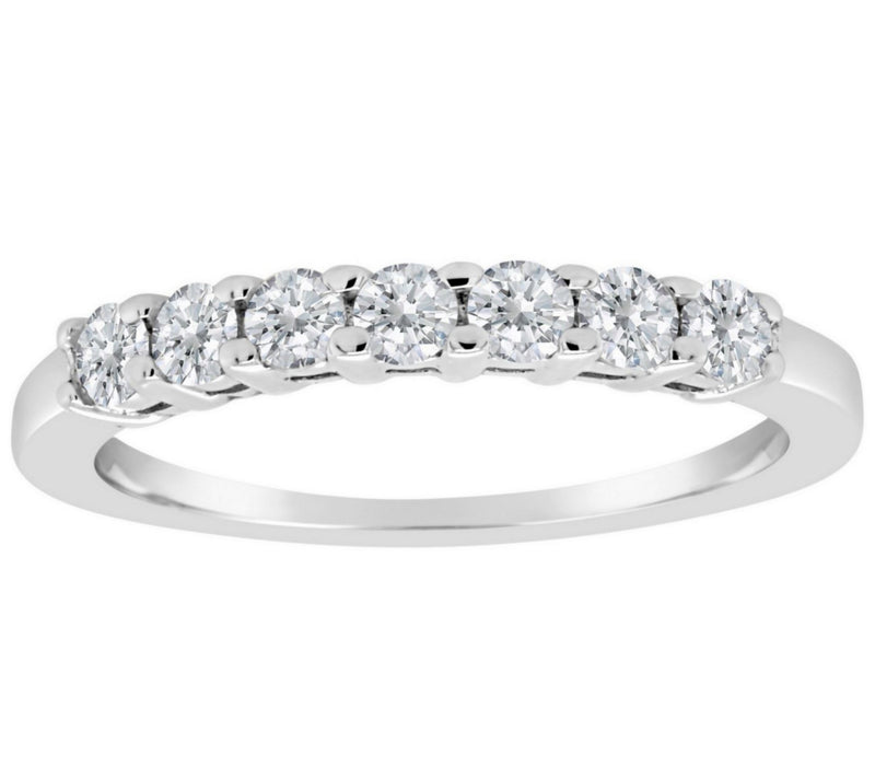 Affinity 1/2 cttw 7-Stone Diamond Band Ring, 14K Gold — View 3