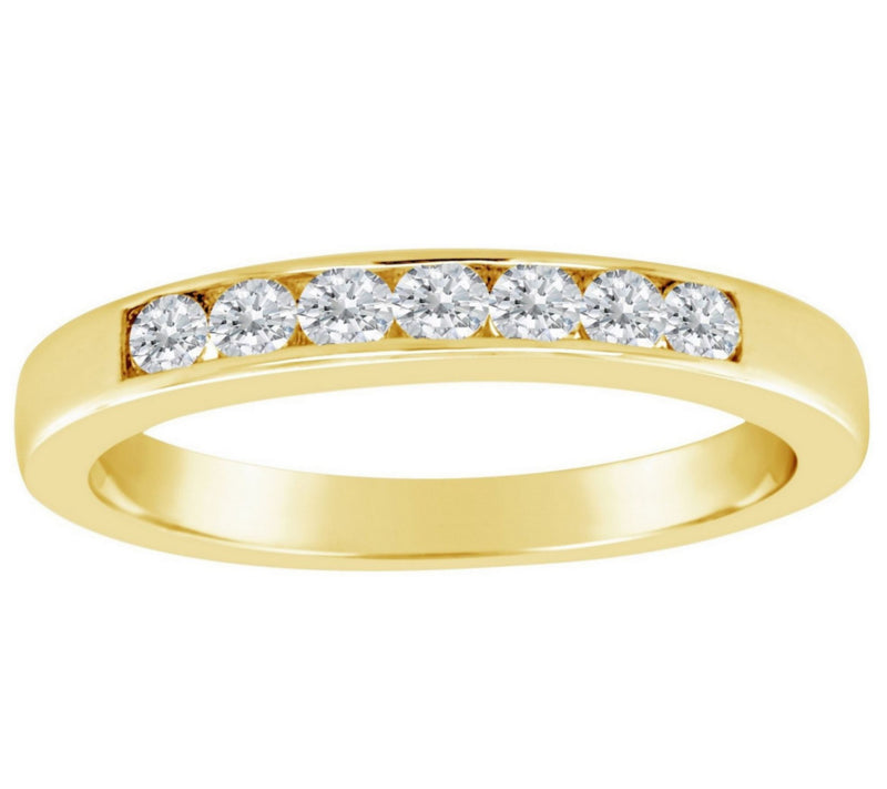 Affinity 1/3 ct tw 7-Stone Diam ond Channel Ban d Ring, 14K Gol — View 5
