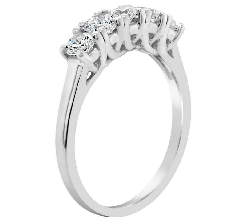 Affinity 3/4 cttw 5-Stone Diamond Band Ring, 14K Gold — View 6