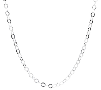 UltraFine Silver 18" Hammered Circle Link Necklace 5.8g