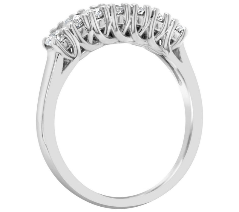 Affinity 1/2 cttw 7-Stone Diamond Band Ring, 14K Gold — View 6