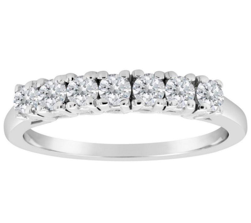 Affinity 1/2 cttw 7-Stone Diamond Band Ring, 14K Gold — Main view