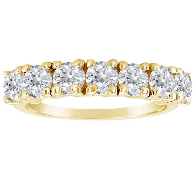 Affinity 1.40 cttw 7-Stone Diamond Band Ring, 14K Gold — View 5