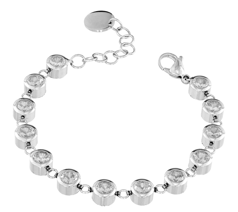 Steel by Design Crystal Station Bracelet — Main view