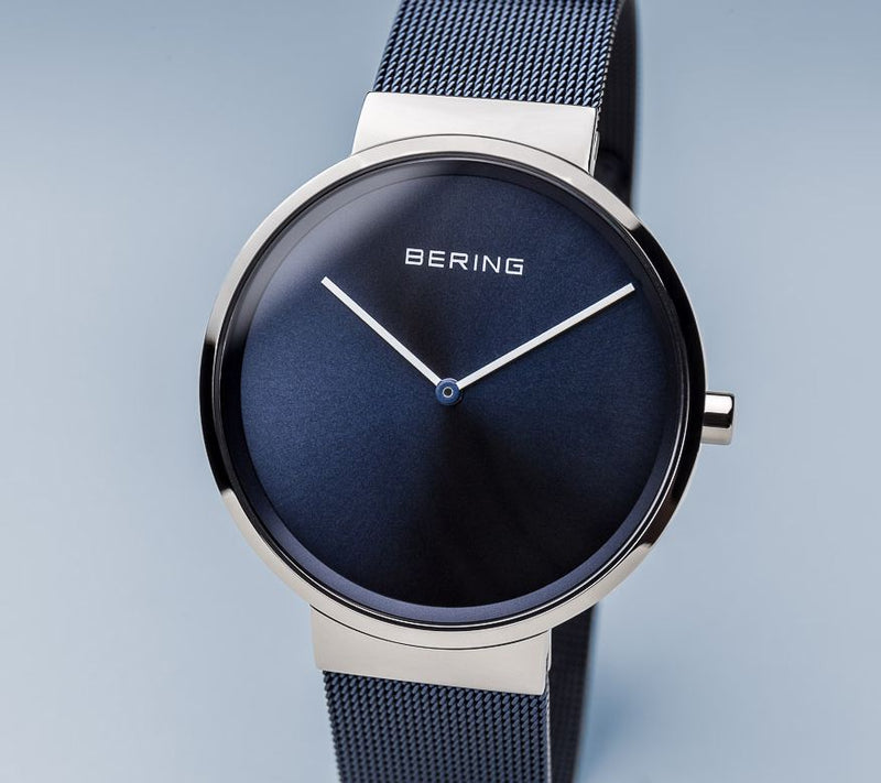 Bering Unisex Blue Stainless Milanese BraceletWatch — View 4