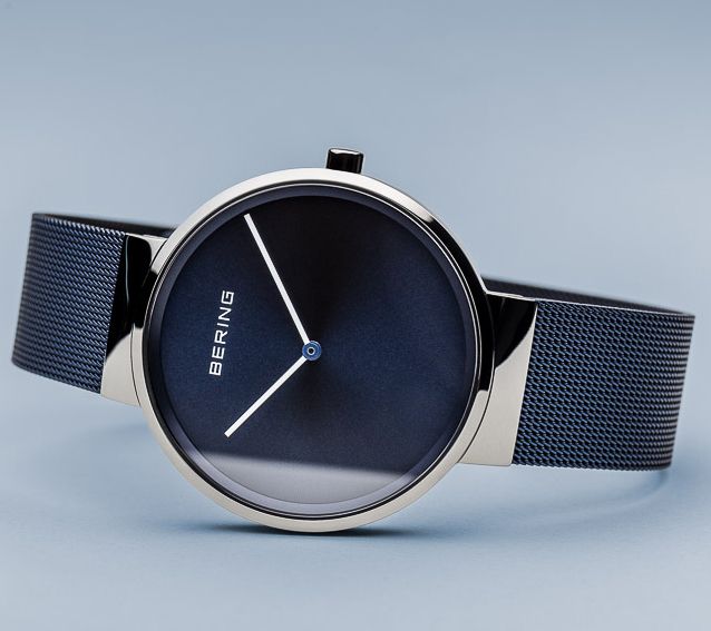 Bering Unisex Blue Stainless Milanese BraceletWatch — View 5