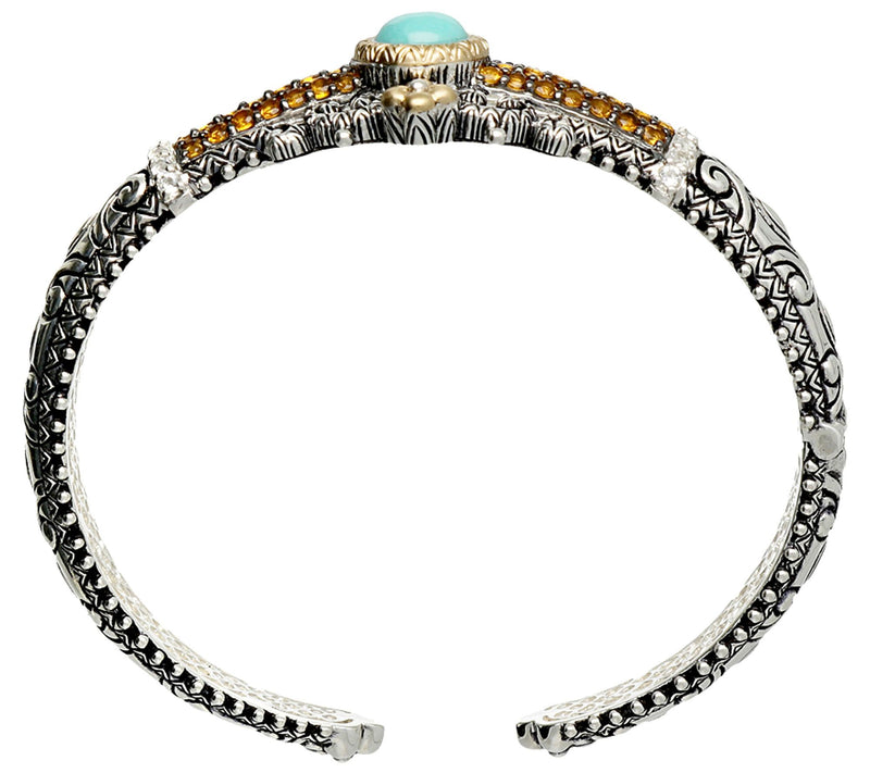 Barbara Bixby S terling Silver & 18K Gold Gems to ne Cuff — View 2