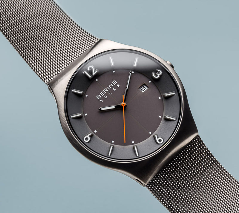 Bering Men's Gray Stainless Milanese Bracelet Watch — View 2