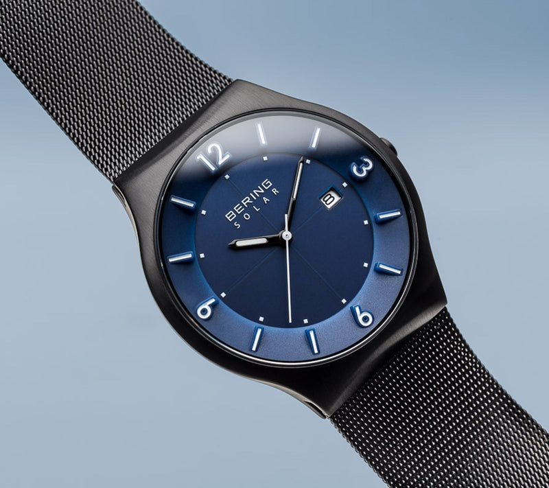 Bering Men's Black IP-Plated Milanese Watch — View 2