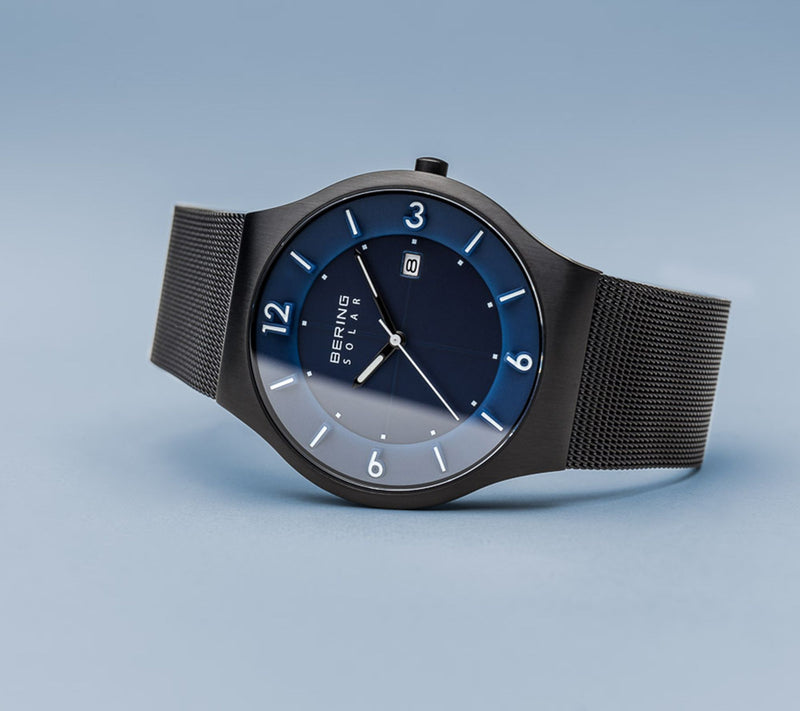 Bering Men's Black IP-Plated Milanese Watch — View 5