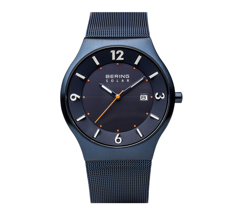 Bering Men's IP-Plated Blue Milanese Watch — Main view