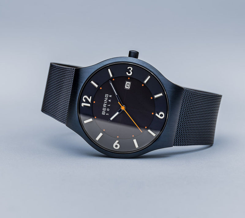 Bering Men's IP-Plated Blue Milanese Watch — View 5