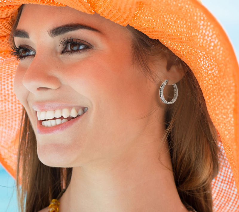 Steel by Design 1" Inside Out Hoop Earrings — View 11