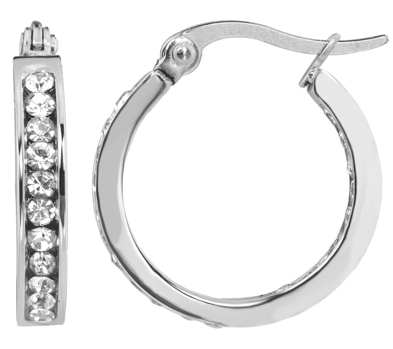 Steel by Design 3/4" Inside Out Hoop Earrings — View 10