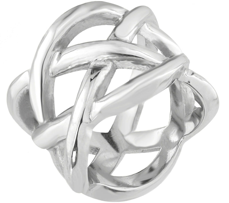 Steel by Design Woven Openwork Ring — View 2