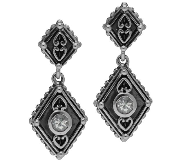 Elyse Ryan Sterling Silver Gemstone Drop Earrin gs — View 5