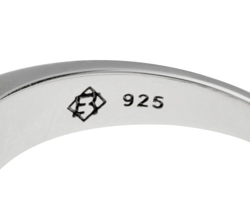 Elyse Ryan Sterling Silver Black Spinel Heart Ring — View 4