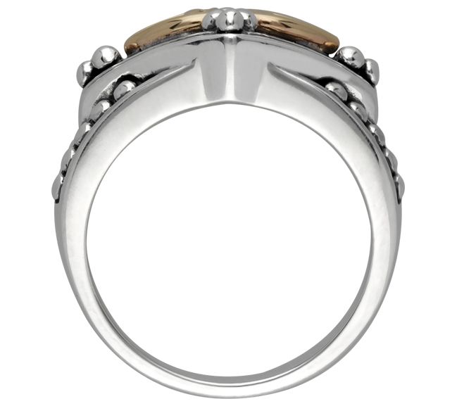 Elyse Ryan Sterling Silver & 14K Gold Ring — View 2