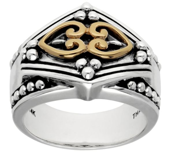 Elyse Ryan Sterling Silver & 14K Gold Ring — Main view