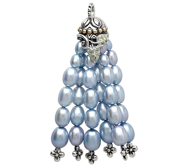Barbara Bixby Cultured Pearl & Gemstone Tasselendant — View 5