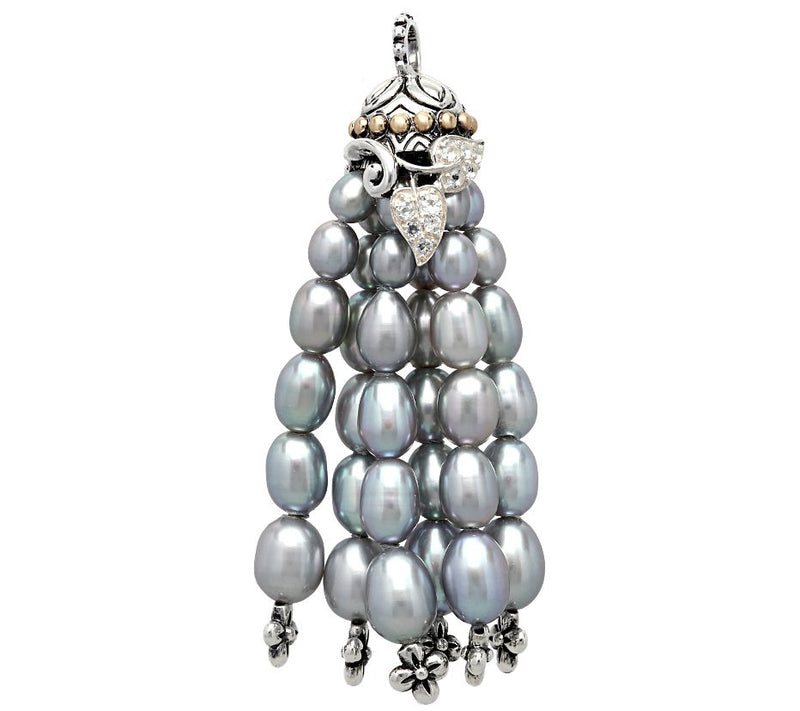 Barbara Bixby Cultured Pearl & Gemstone Tasselendant — View 7