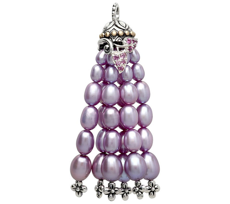 Barbara Bixby Cultured Pearl & Gemstone Tasselendant — View 13