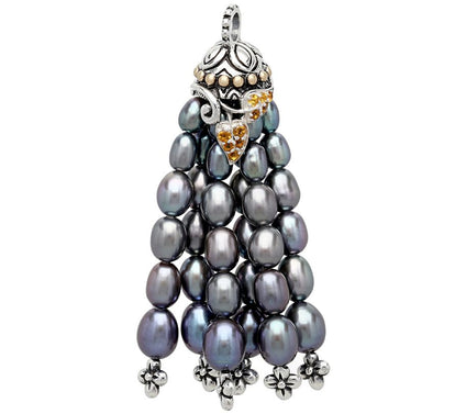 Barbara Bixby Cultured Pearl & Gemstone Tasselendant