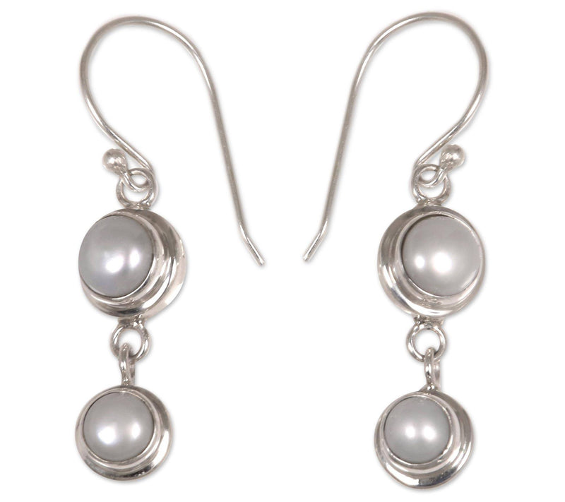 Artisan Crafted Cultured Pearl Dangle Earrings,Sterling — Main view