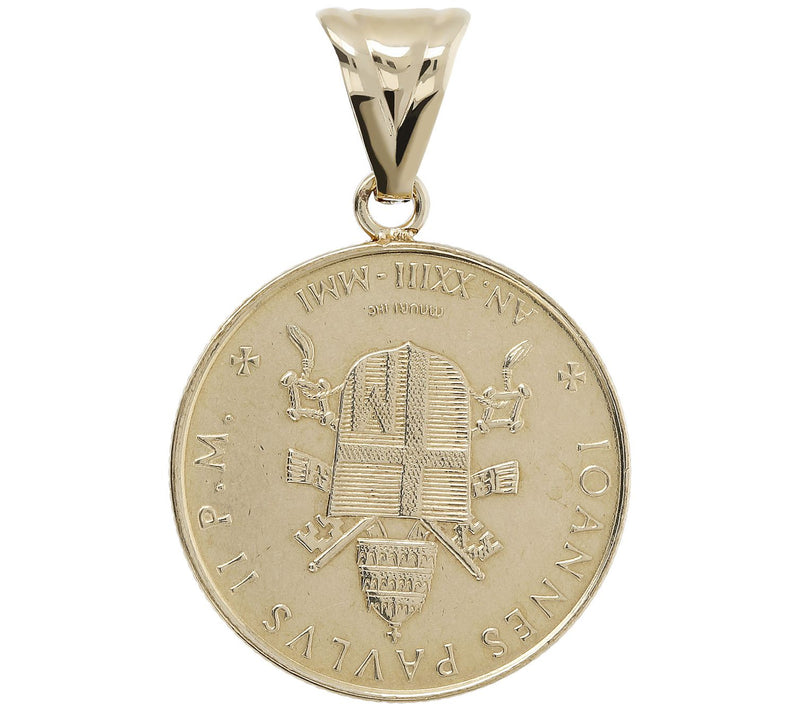 Italian Gold 20 0 Lire Vatican Coin Pendant, 1 4K Gold — View 2