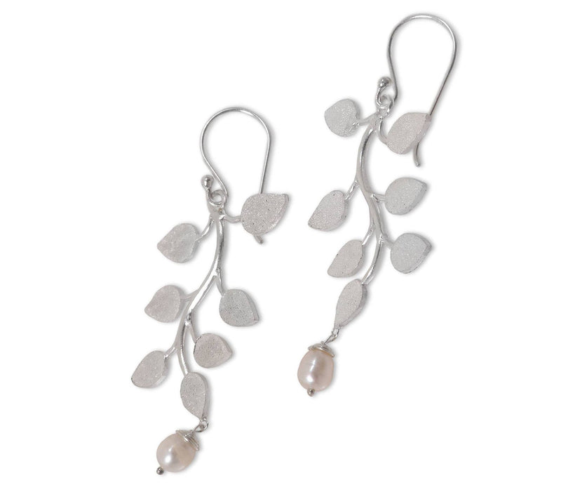 Novica Artisan Crafted Sterling Cultured PearlEarrings — View 2