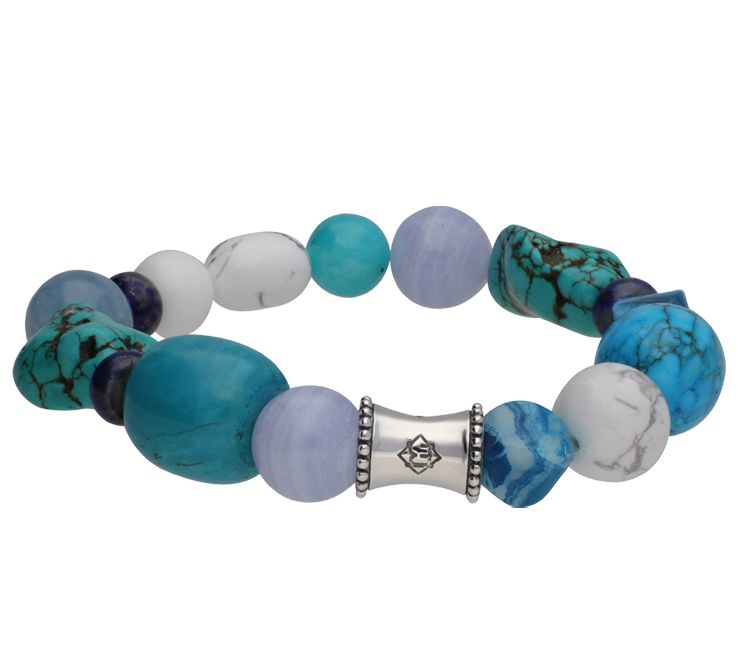 Elyse Ryan Sterling Blues Gemstone "Wrist Rocks " Bracelet — View 2