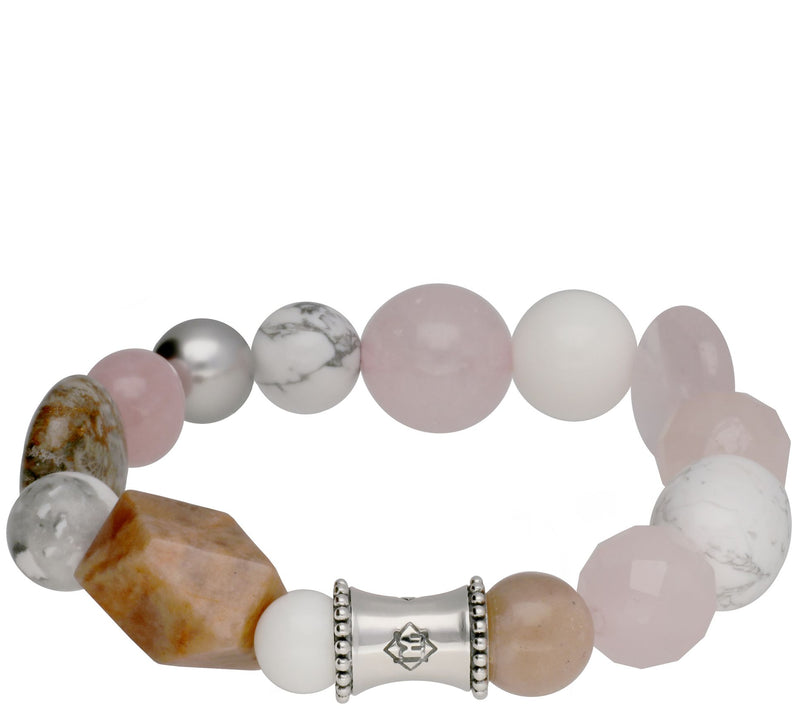 Elyse Ryan Sterling Blush Gemstone "Wrist Rocks " Bracelet — View 2