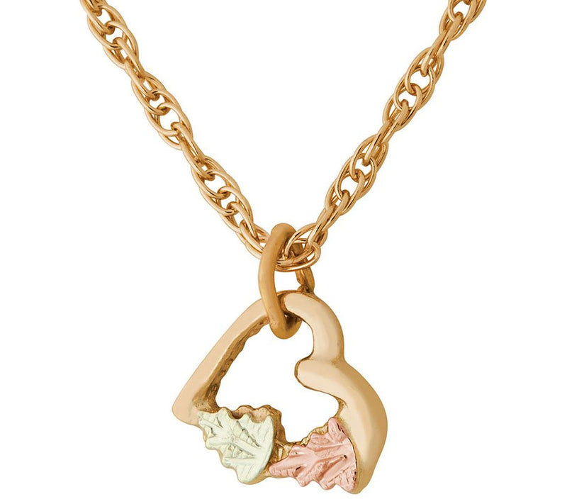 Black Hills Gold Open Heart Pendant 10K/12K — Main view
