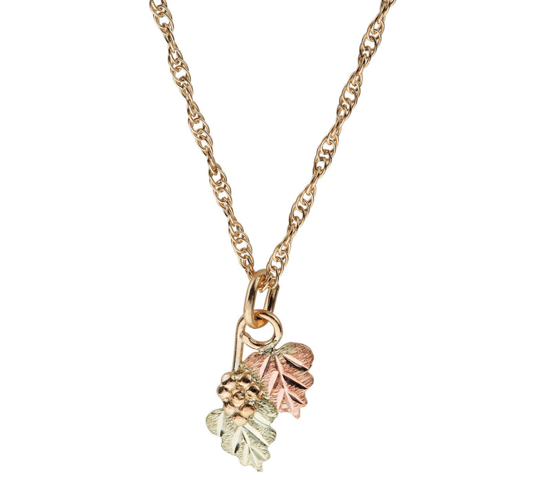 Black Hills Gold Leaf Pendant 10K/12K — Main view