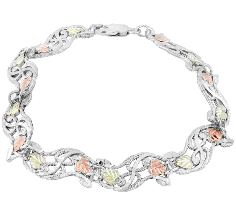 Black Hills Gold Leaf Bracelet Sterling/12K — Main view