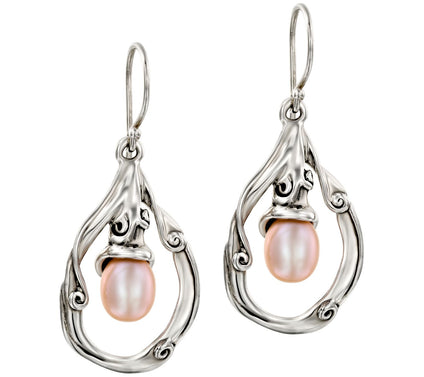 Hagit Sterling Peach Cultured Freshwater PearlEarrings