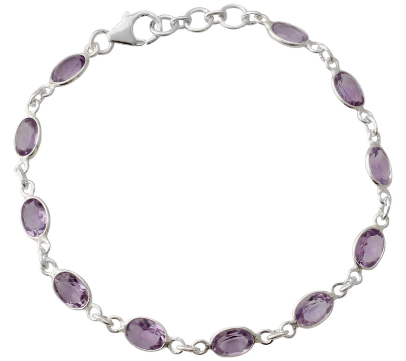 Novica Artisan Crafted 10.00 cttw Amethyst Tennis Bracelet — Main view