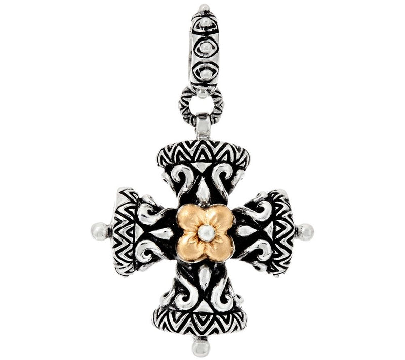 Barbara Bixby Sterling & 18K Yellow Gold CrossCharm — Main view