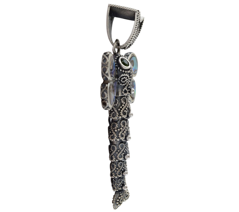 Artisan Crafted Abalone Dragonfly Pendant — View 3