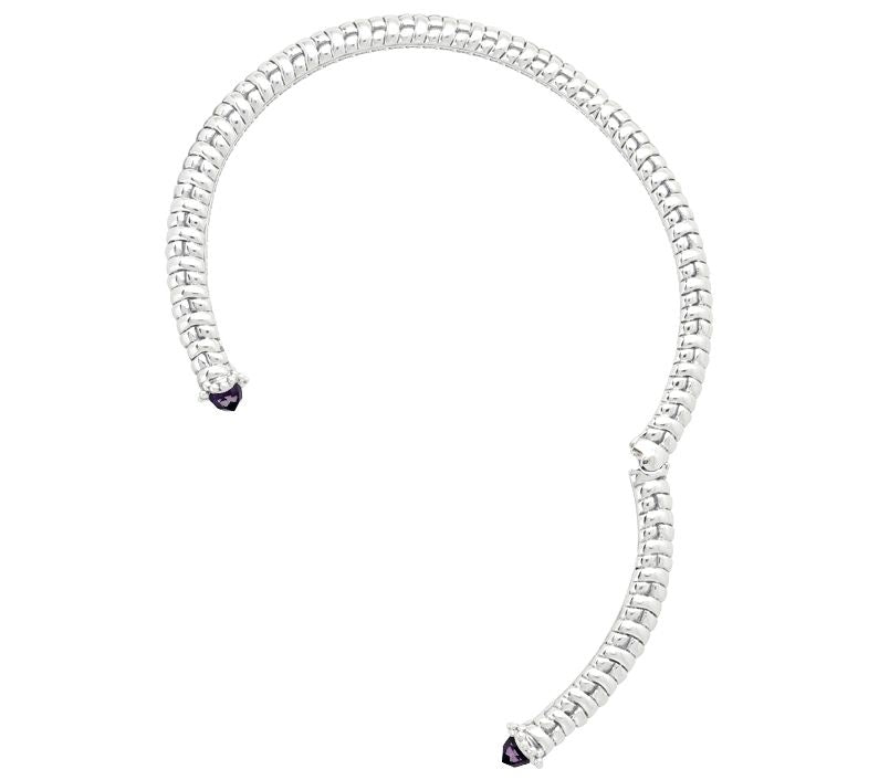 Tiffany Kay Studio Sterling Elite Amethyst Hing ed Cuff — View 4