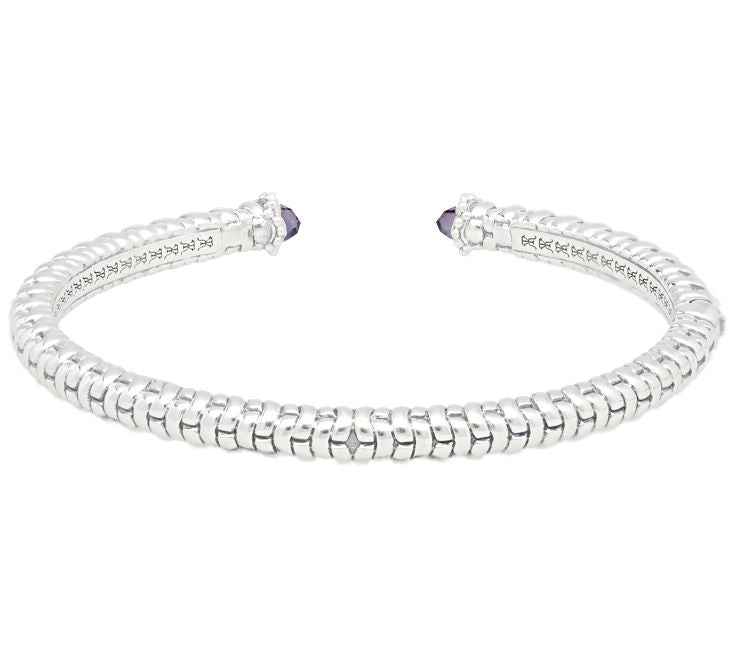 Tiffany Kay Studio Sterling Elite Amethyst Hing ed Cuff — View 2