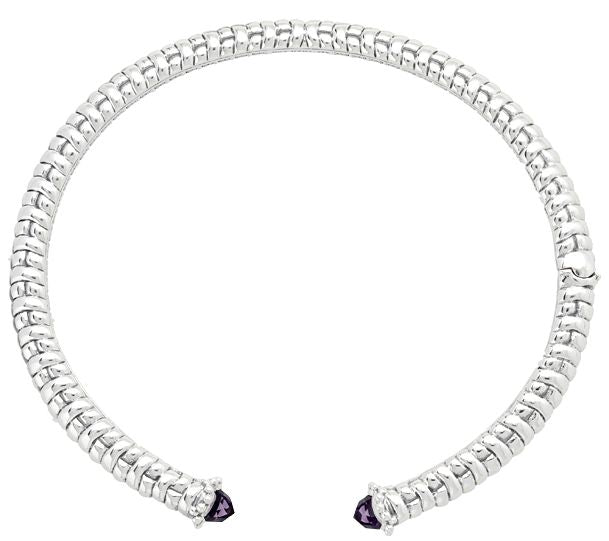 Tiffany Kay Studio Sterling Elite Amethyst Hing ed Cuff — View 3