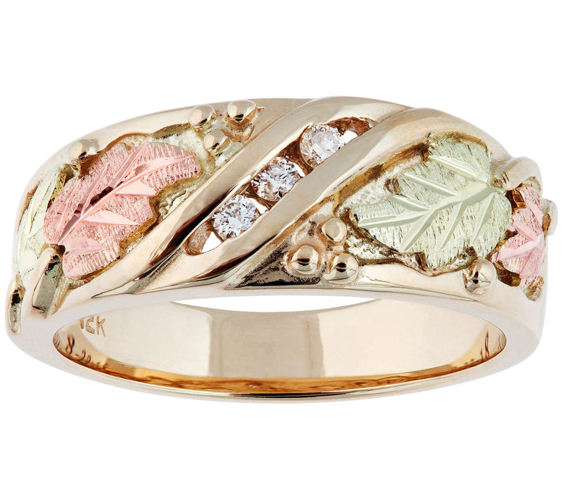 Black Hills Gold Diamond Accent Ring, 10K/12K G old — Main view