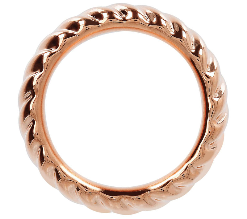 BellaOro Ribbed Wide Band Ring, 14K G old Over — View 8