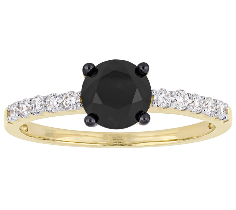Affinity 1.20 cttw Black & White Diamond Ring ,14K Gold — Main view