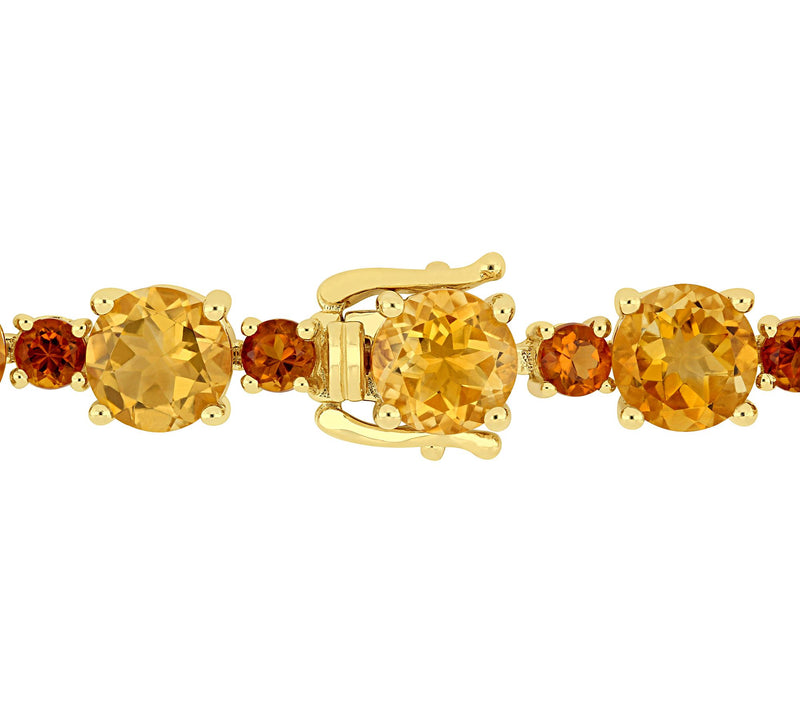 Sterling Silver 29.00 cttw Citrine Tennis Bracelet — View 2