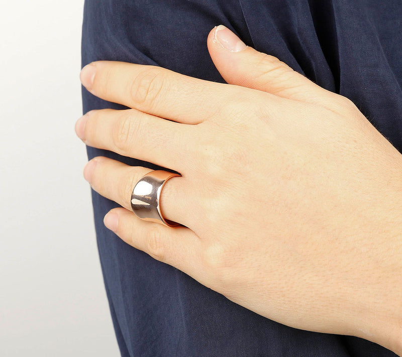 Bronzo Italia Graduated Polished Band Ring — View 9